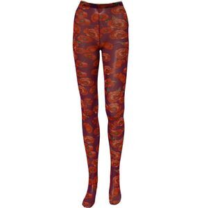 Dolce & Gabbana Purple Nylon Floral Print Tights Stockings Women's Socks